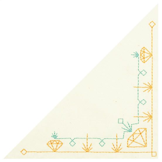 Diamonds Corner Quilt Label
