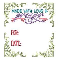 Made with Love and a Prayer Quilt Label