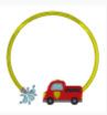 Firetruck Frame Burp Cloth