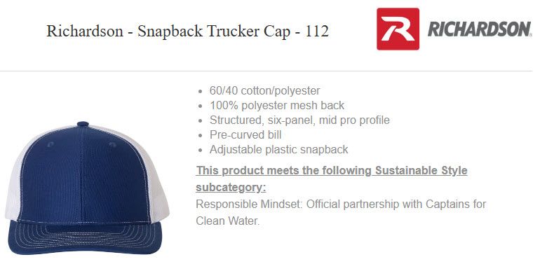 Richardson 112 Trucker Caps with Embroidered Logo