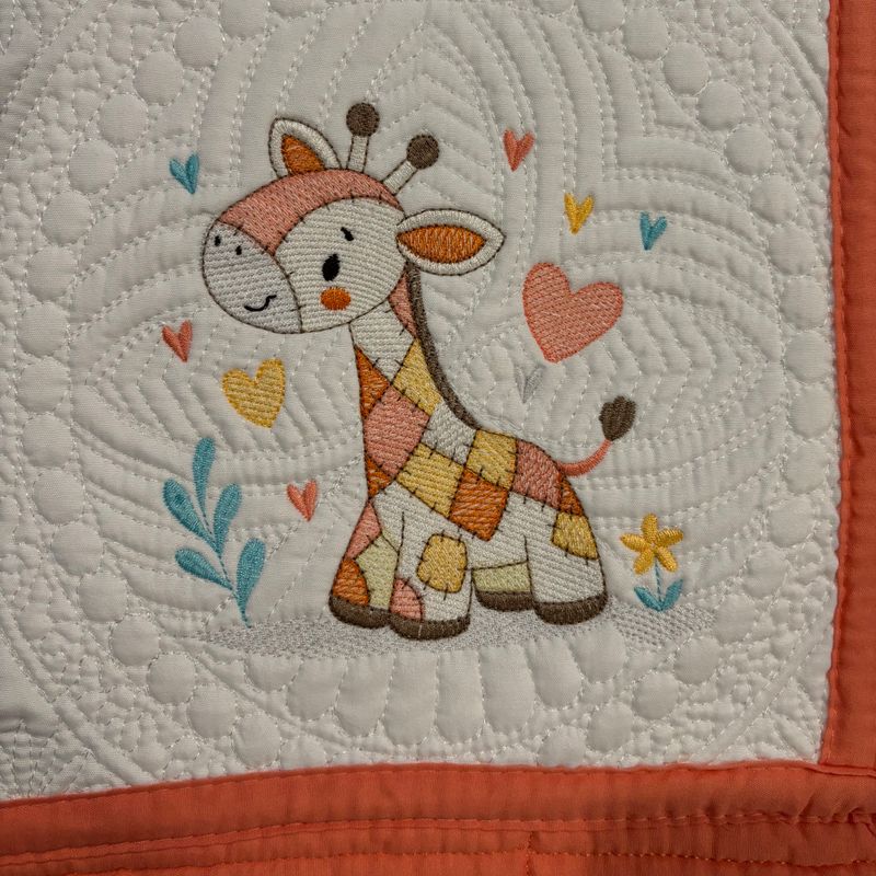 Patchwork Giraffe Burp Cloth