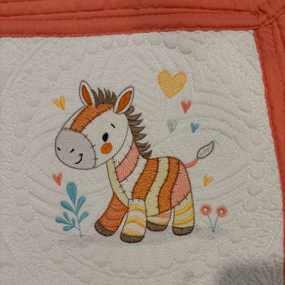 Patchwork Zebra Burp Cloth