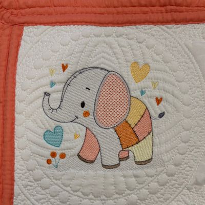 Patchwork Elephant Bib