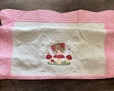 Fairy with Mushrooms Baby Quilt
