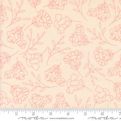 Abloom - Pale Pink Spring Sketch Yardage
