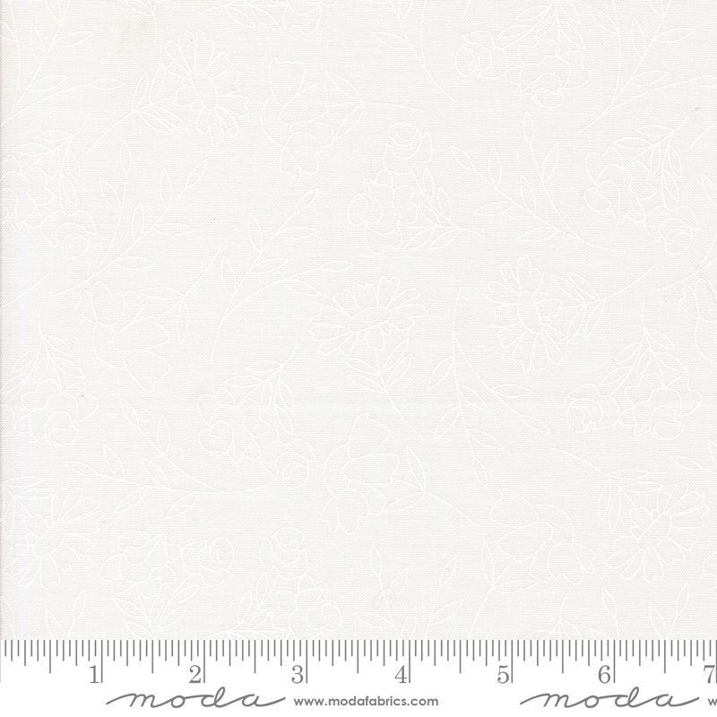 Abloom - Cloud White Spring Sketch Yardage