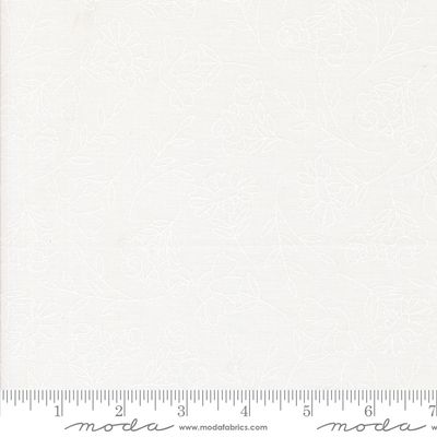 Abloom - Cloud White Spring Sketch Yardage