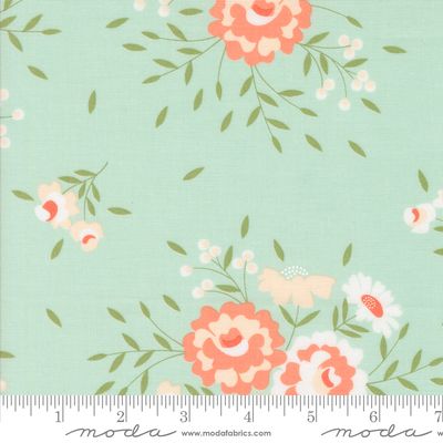 Abloom - Robins Egg Springtime Rose Yardage