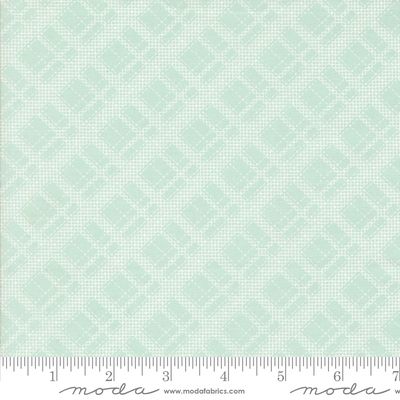 Abloom - Robins Egg Stitched Plaid Yardage