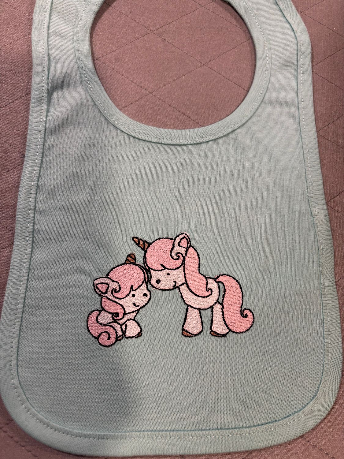 Mom and Baby Unicorn Bib