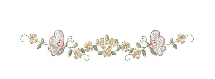 Butterflies and Flowers Quilt Label
