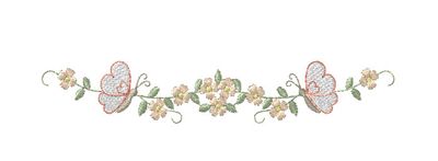 Butterflies and Flowers Quilt Label