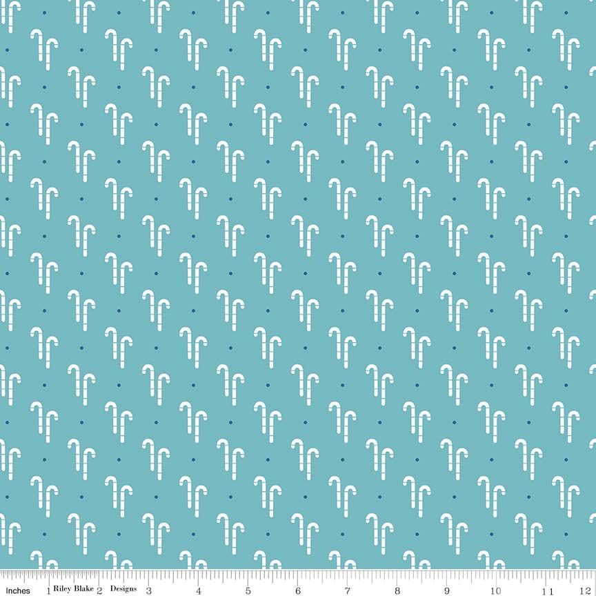 Cozy Christmas Candy Cane - Blue