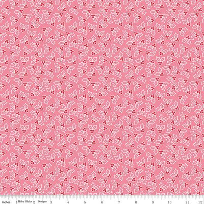 Cozy Christmas Holly - Pink