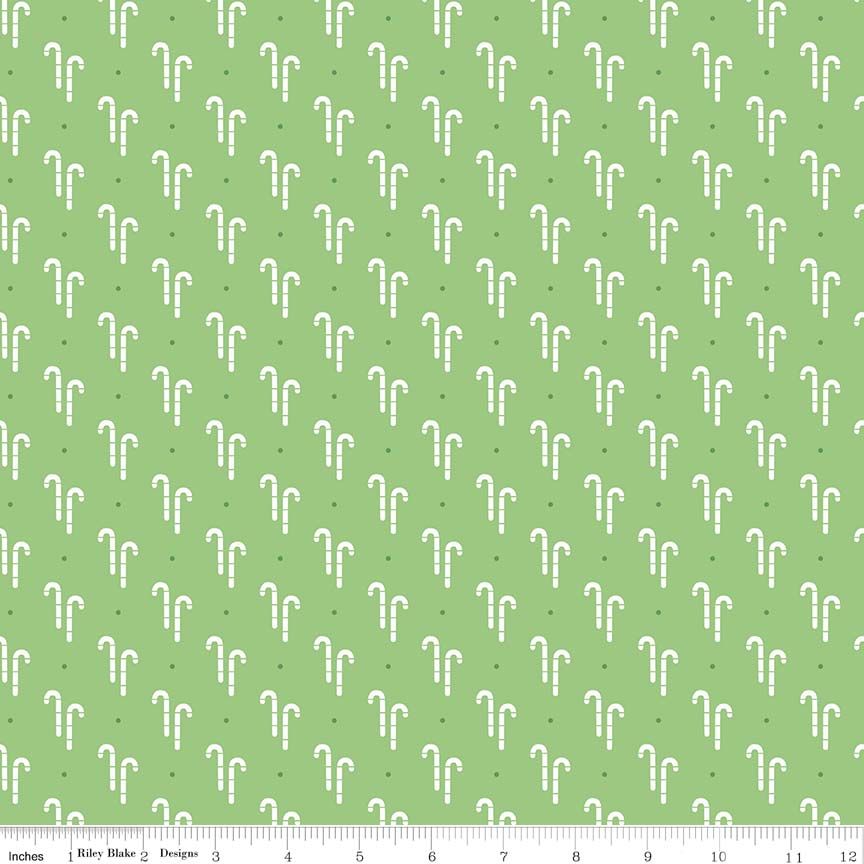 Cozy Christmas Candy Cane - Green