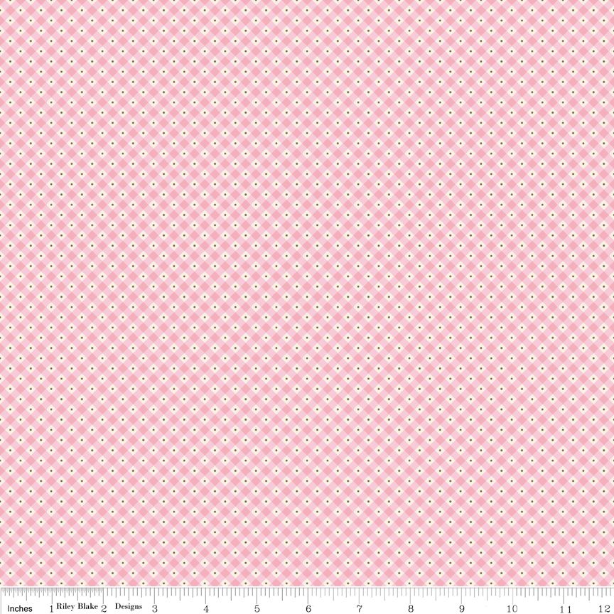 Mon Beau Jardin Check - Pink