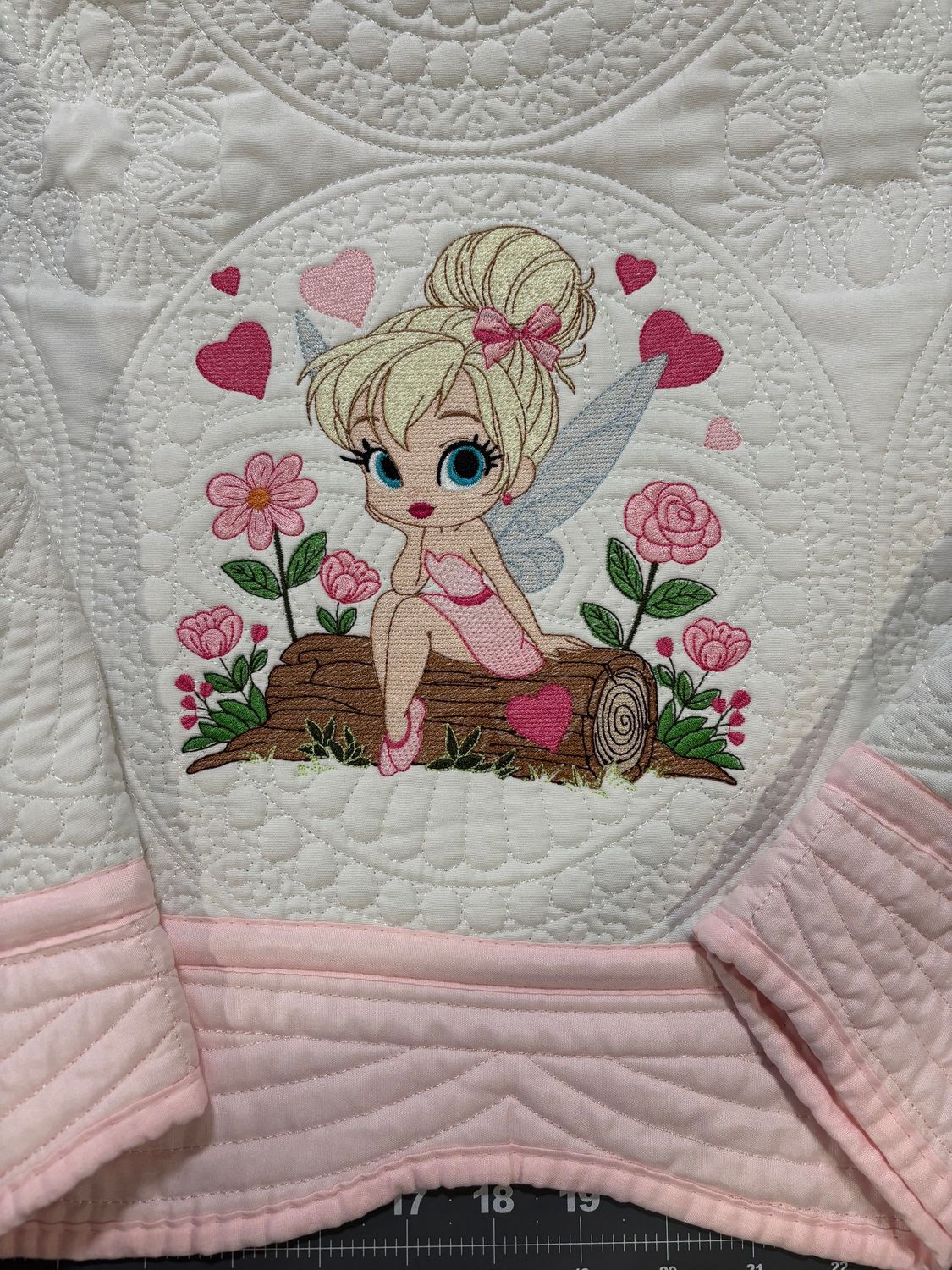 Pink Fairy Heirloom Baby Quilt