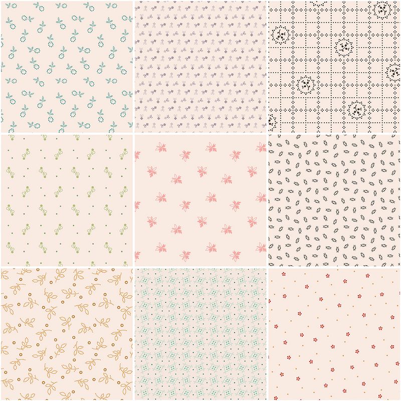 Gentler Times 1 Yard Bundle - Backgrounds 9 pieces