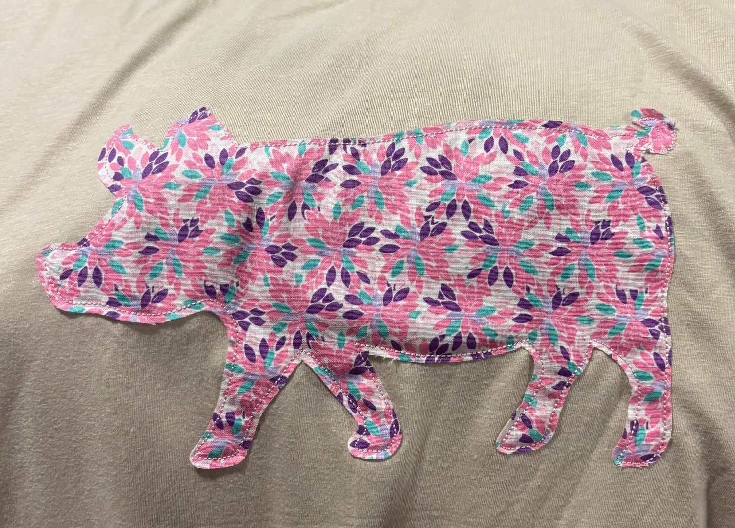 Pig Applique Shirt