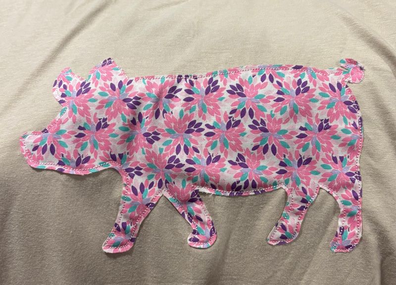 Pig Applique Shirt