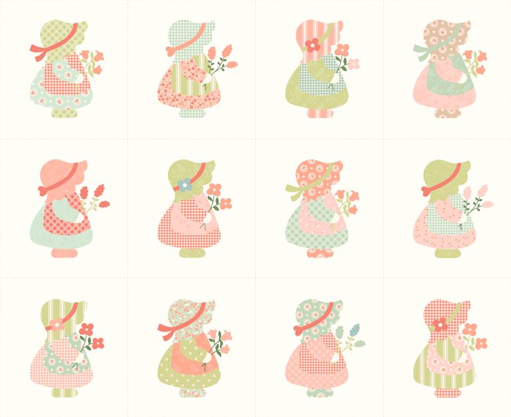 Sunbonnet - Porcelain Quilt Panel