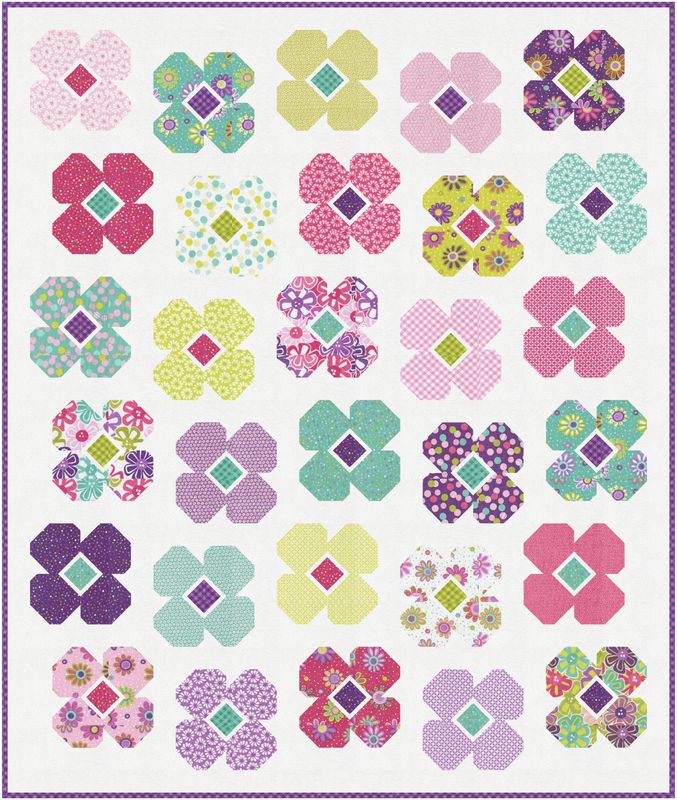 Pick Me Playful Posies Quilt Kit
