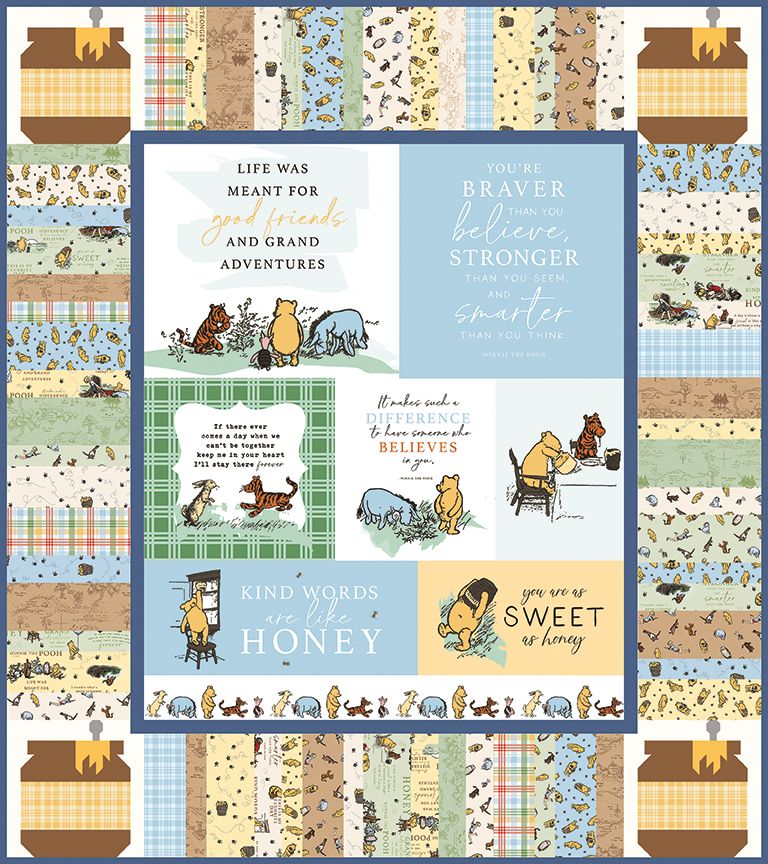 Winnie the Pooh Sweet as Honey Quilt Kit