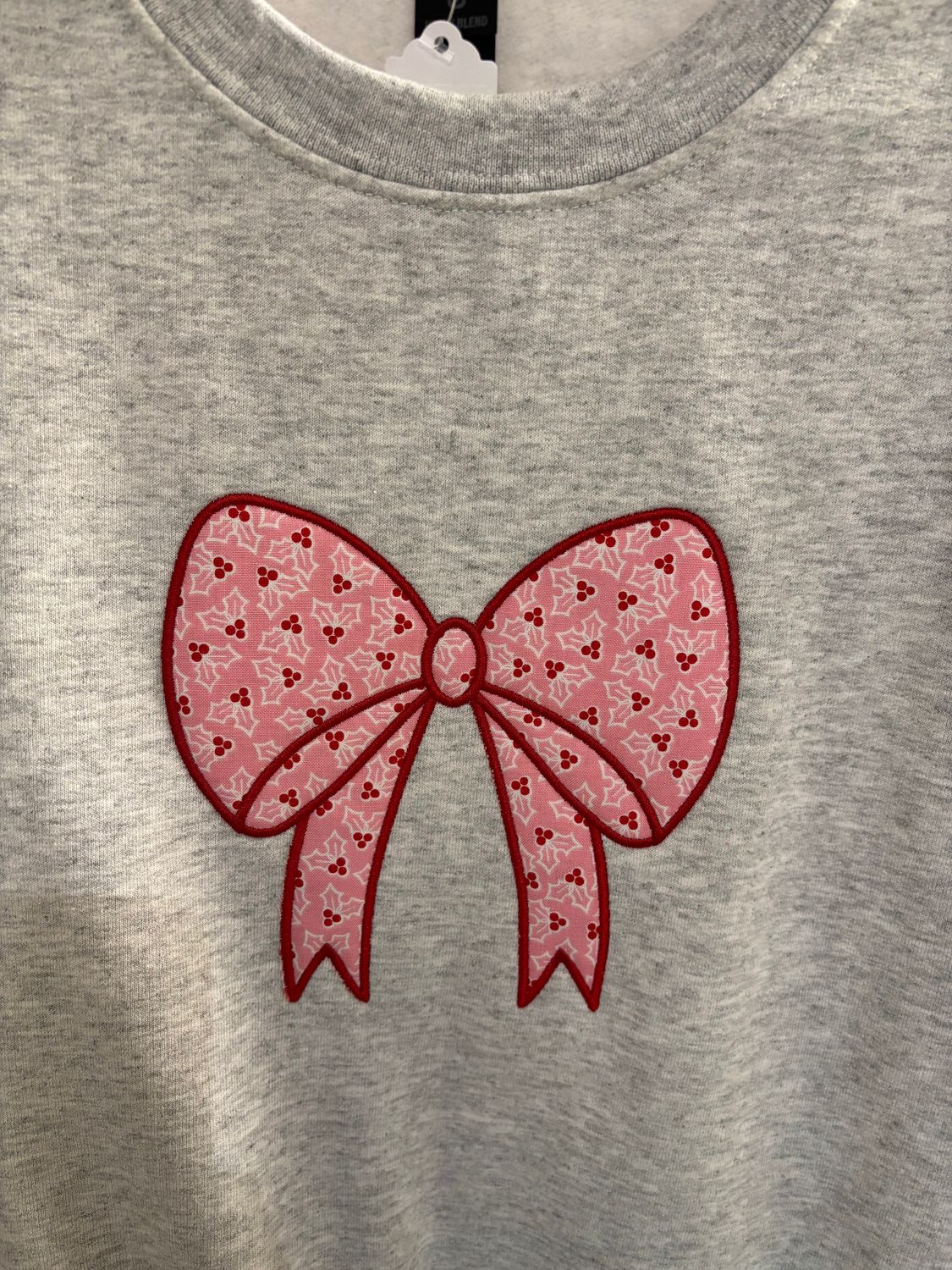 Christmas Bow Sweatshirt - size XS