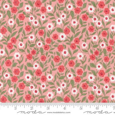 Love Blooms Cupid Floral Blush Yardage