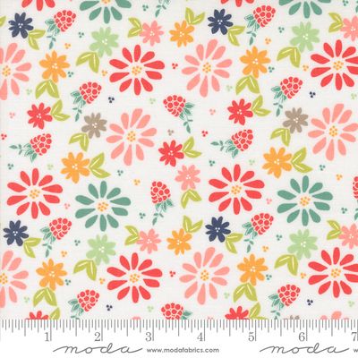 Raspberry Summer Cloud Spring Berry Yardage