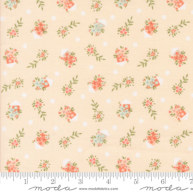 Abloom - Pale Pink Birdhouses Yardage