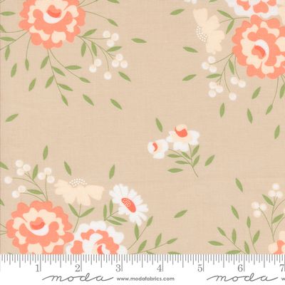Abloom - Stone Springtime Rose Yardage