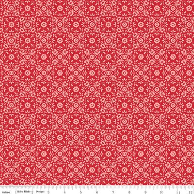 Americana Justice Riley Red - 1/4 yard End of Bolt