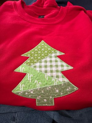 Christmas Tree Applique Sweatshirt