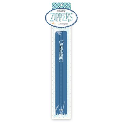 Lori Holt Happy Zippers 16" Denim