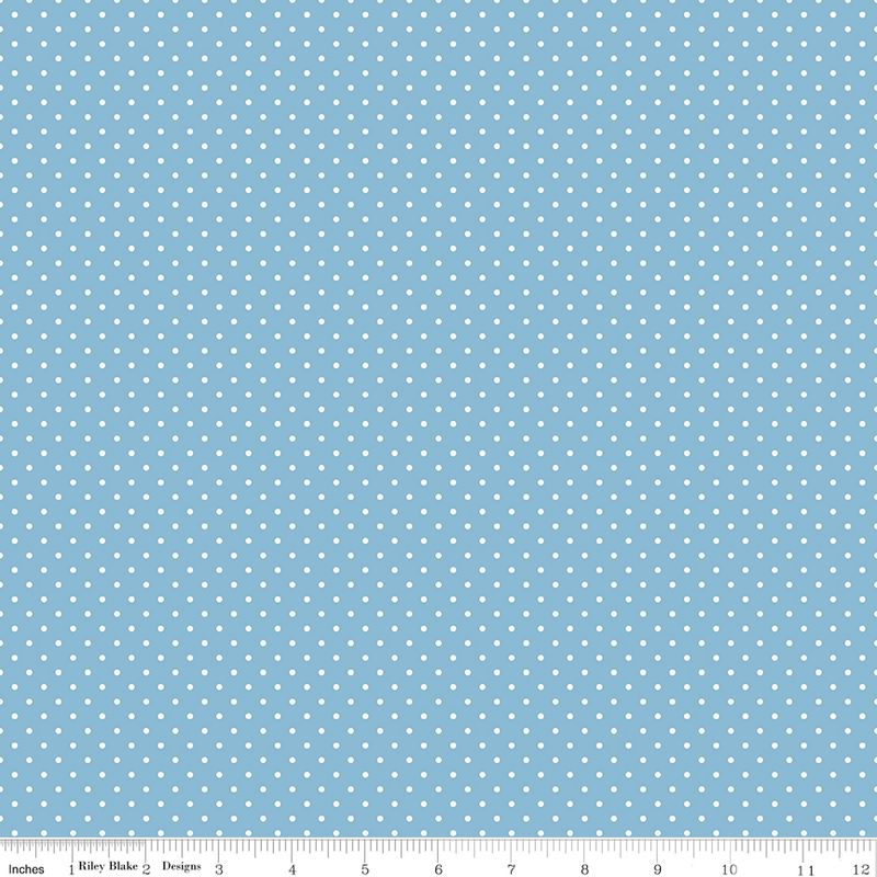 White Swiss Dot On Celestial
