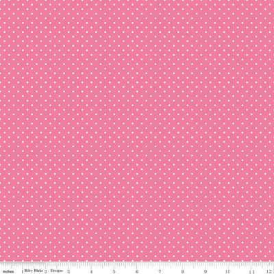 White Swiss Dot On Hot Pink