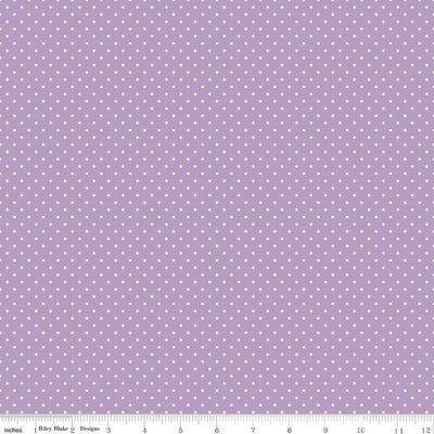 White Swiss Dot On Lavender