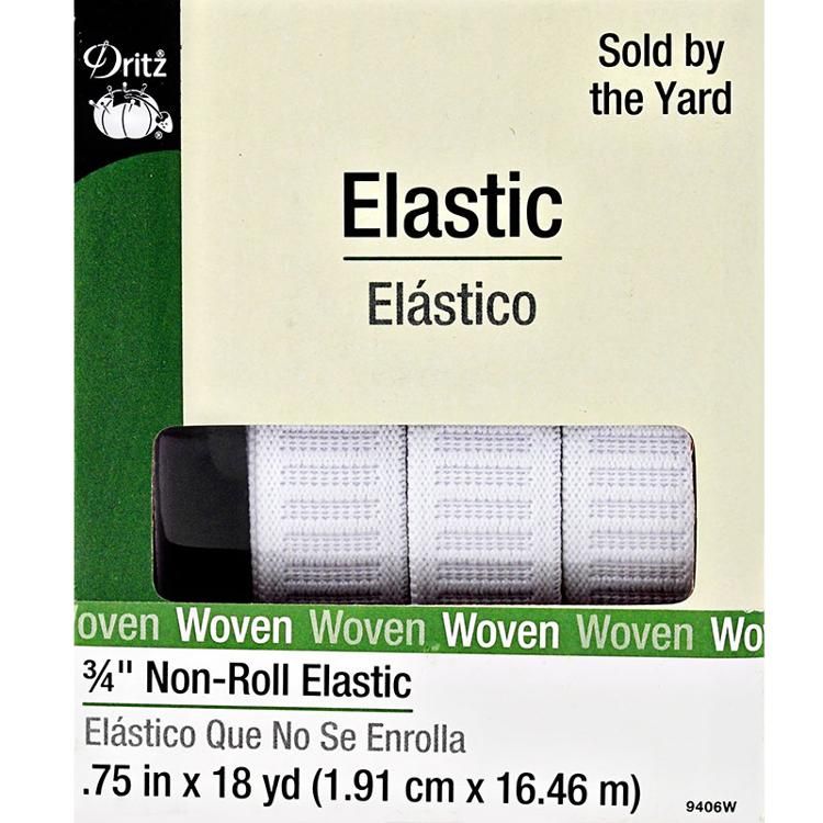 Non Roll Elastic 3/4" White