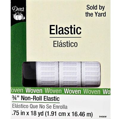 Non Roll Elastic 3/4" White