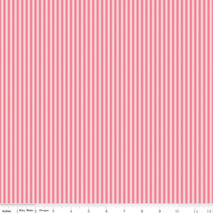 1/8" Tonal Stripe Sugar Pink