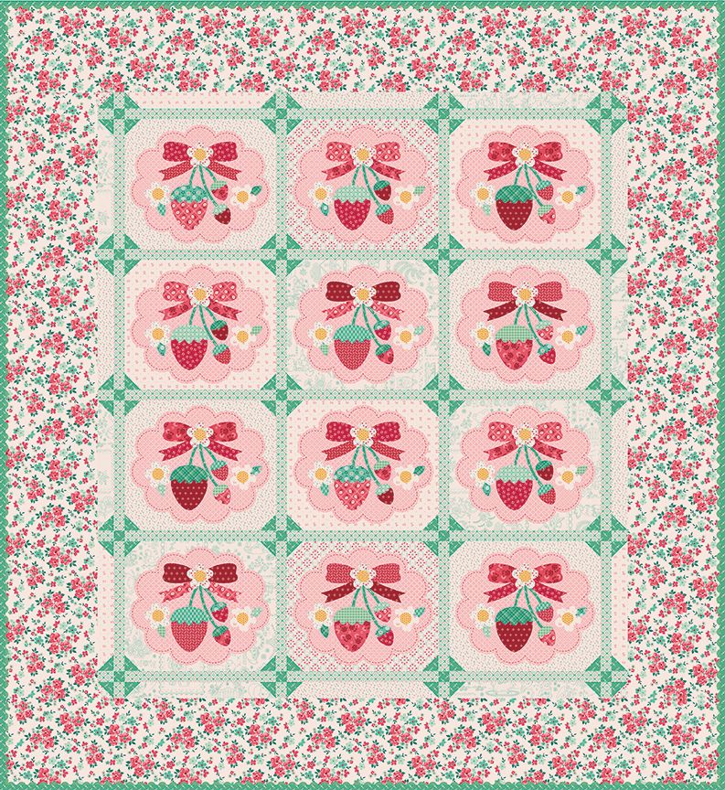 Berry &amp; Sage Strawberry Crush Sew Along Quilt Kit