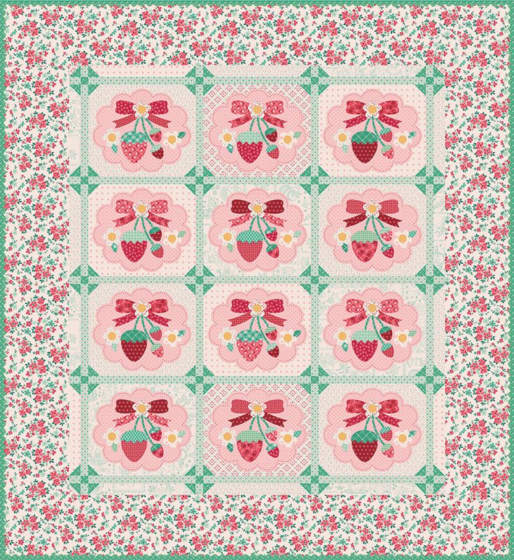 Berry &amp; Sage Strawberry Crush Sew Along Quilt Kit