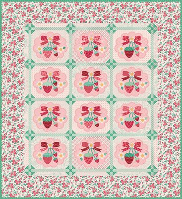 Berry &amp; Sage Strawberry Crush Sew Along Quilt Kit