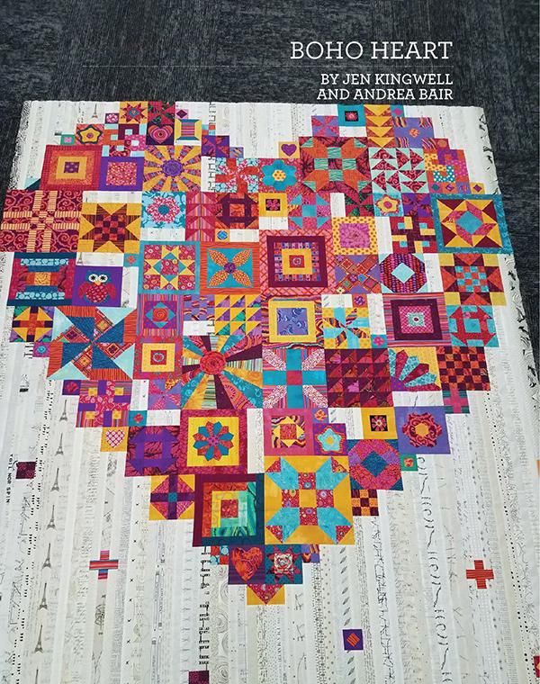 Boho Heart Pattern by Jen Kingwell and Andrea Bair