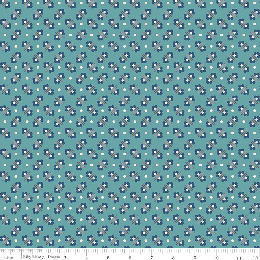 Americana Harriet Raindrop - Half yard cut