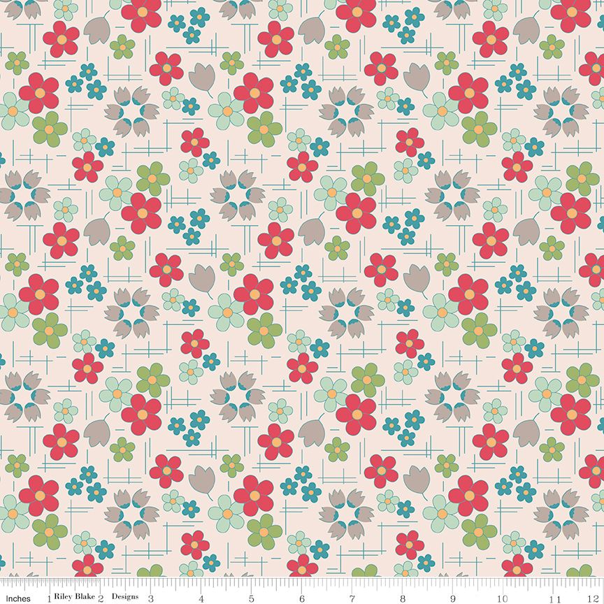 Farmer's Daughter 107/108" Wide Back Daisy Raindrop