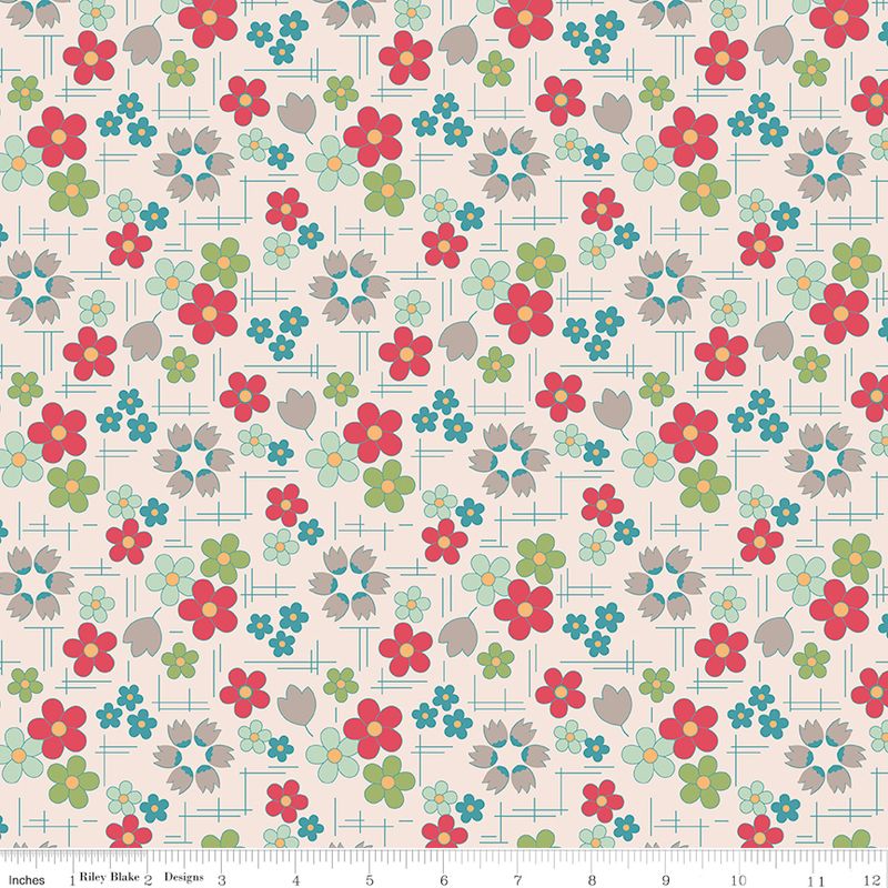 Farmer's Daughter 107/108" Wide Back Daisy Raindrop