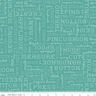 Stitch Text Vivid - 1/4 yard - END OF BOLT