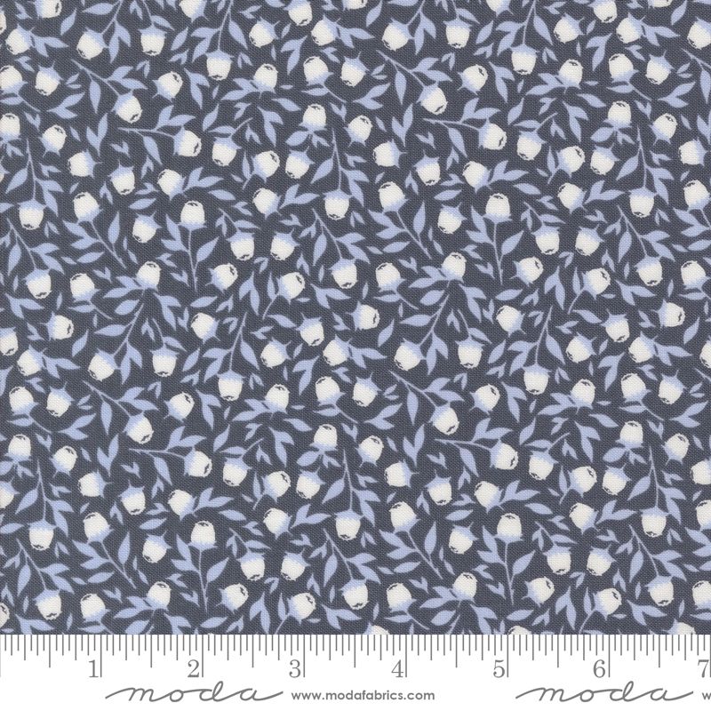 Sun Drenched Foraged Berries Small Floral Indigo